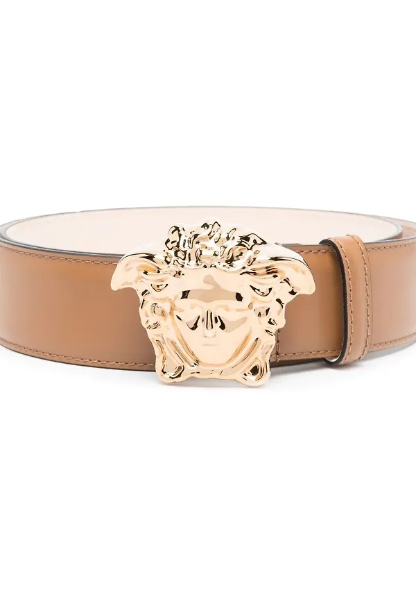 Versace Medusa bälte med spänne - Brun