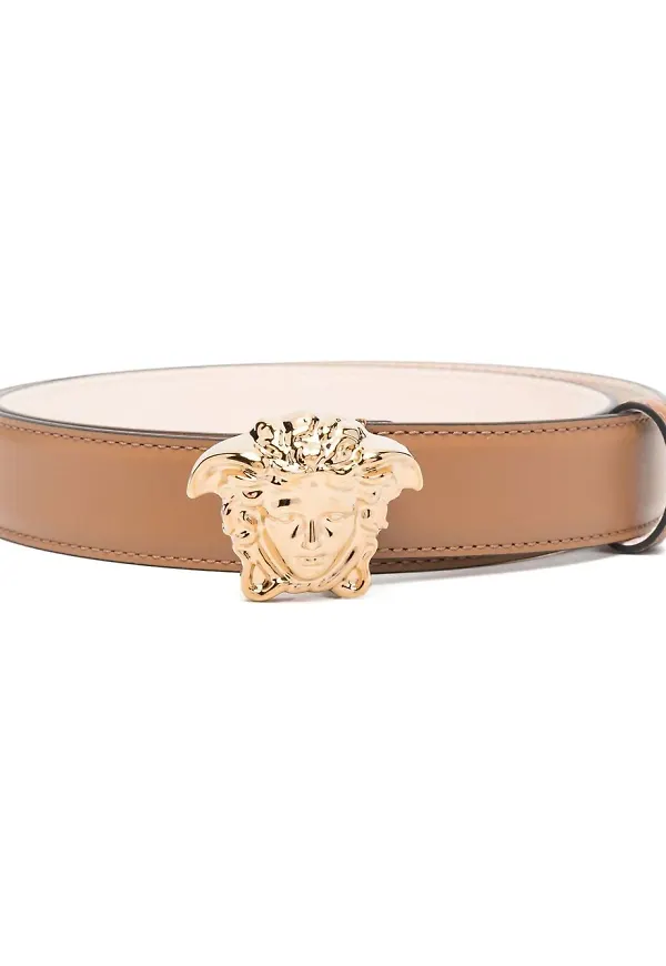 Versace Medusa bälte med spänne - Brun