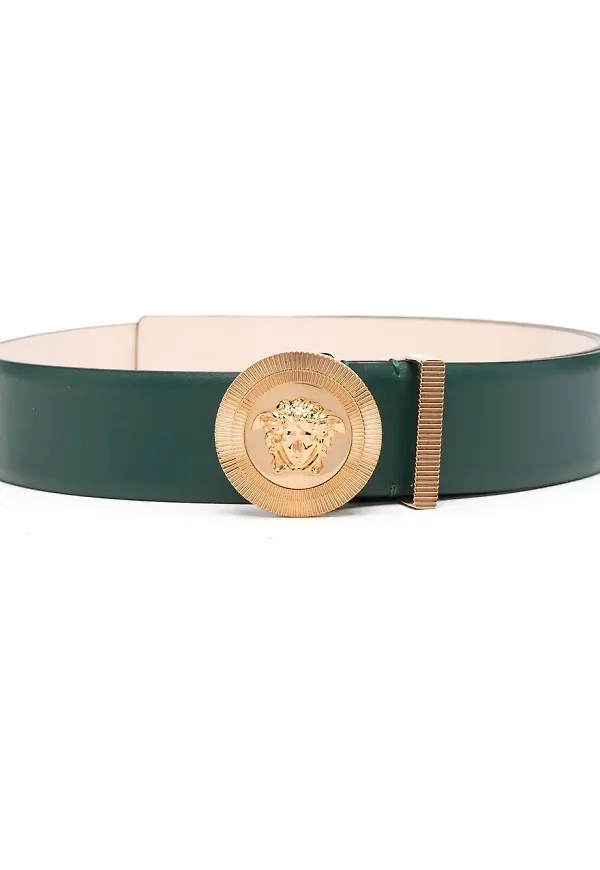 Versace Medusa bälte med spänne - Grön