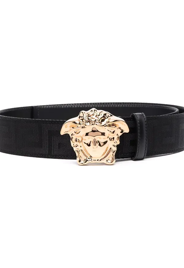 Versace Medusa bälte med spänne - Svart