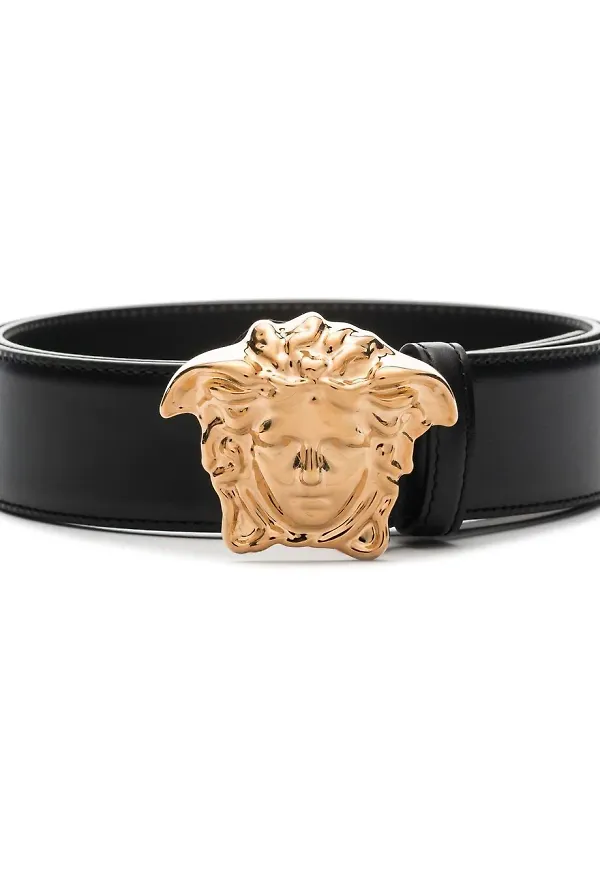 Versace Medusa bälte med spänne - Svart