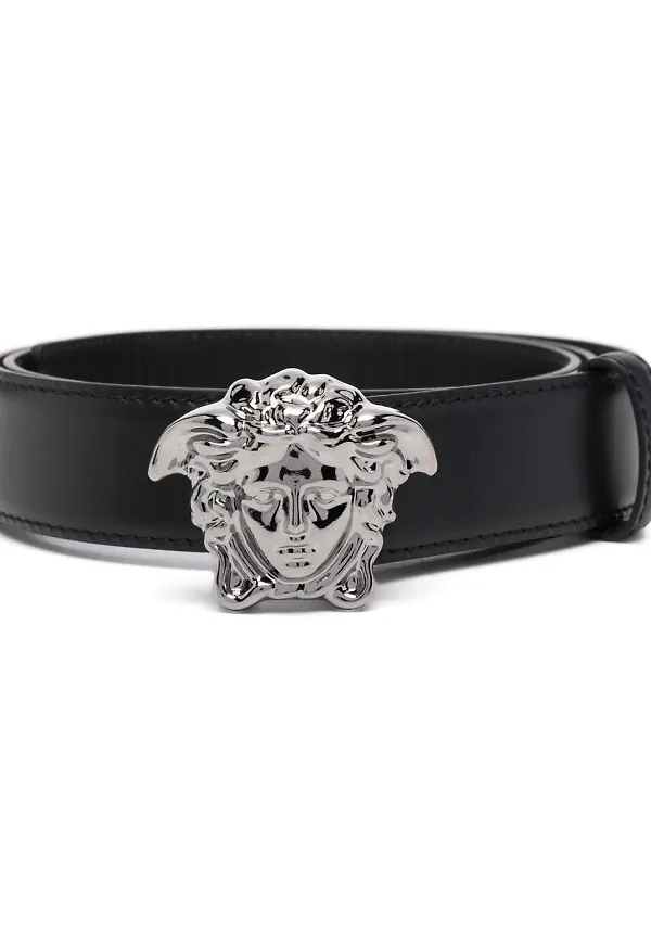 Versace Medusa bälte med spänne - Svart