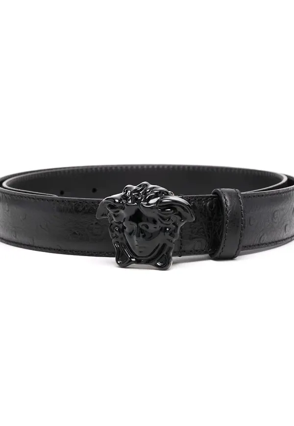 Versace Medusa bälte med spänne - Svart