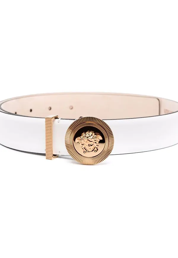 Versace Medusa bälte med spänne - Vit
