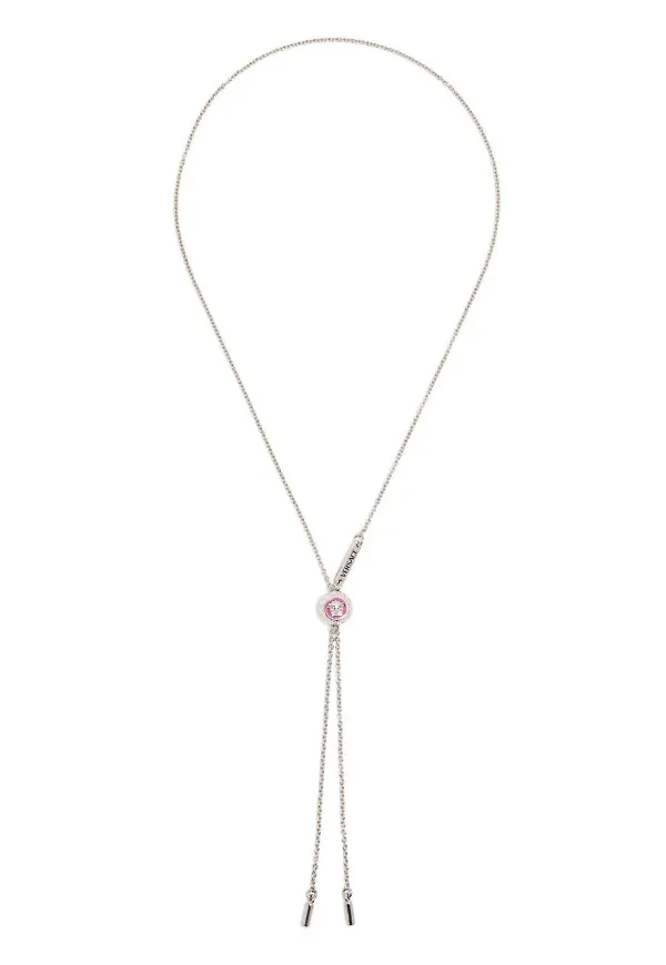 Versace Medusa draperat halsband - Silverfärgad