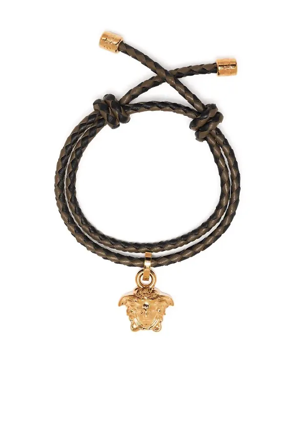 Versace Medusa flätat armband - Grön