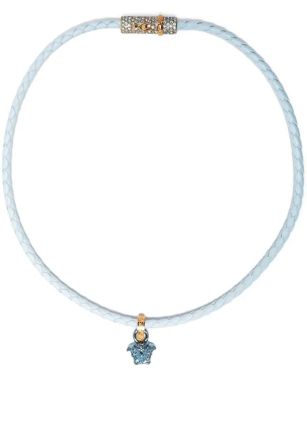 Versace Medusa halsband med hänge - Blå