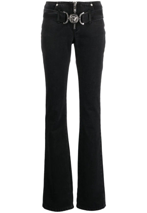 Versace Medusa Head utsvängda jeans - Svart