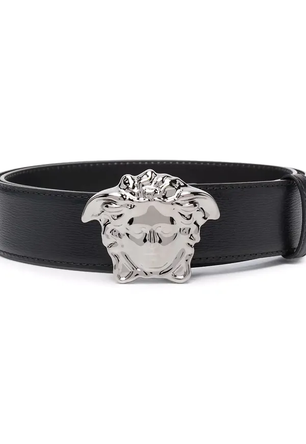 Versace Medusa läderbälte - Svart