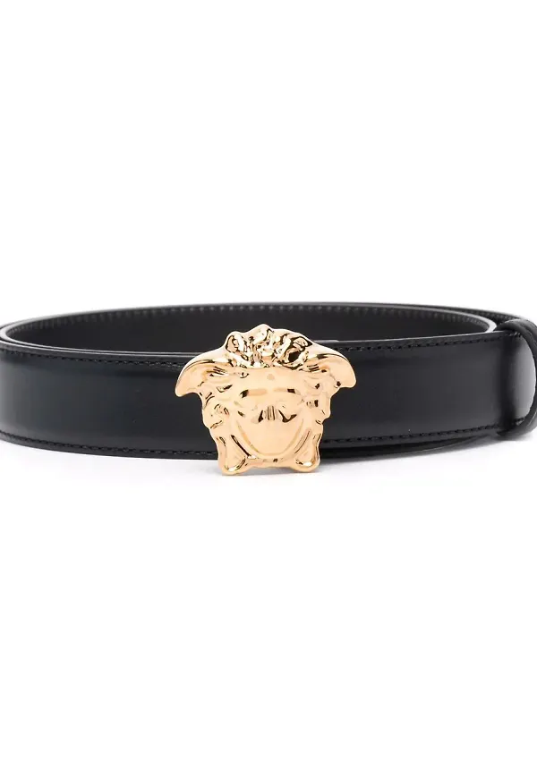 Versace Medusa läderbälte - Svart