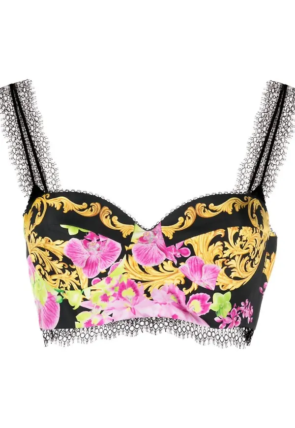 Versace Medusa Orchid bustiertopp - Svart