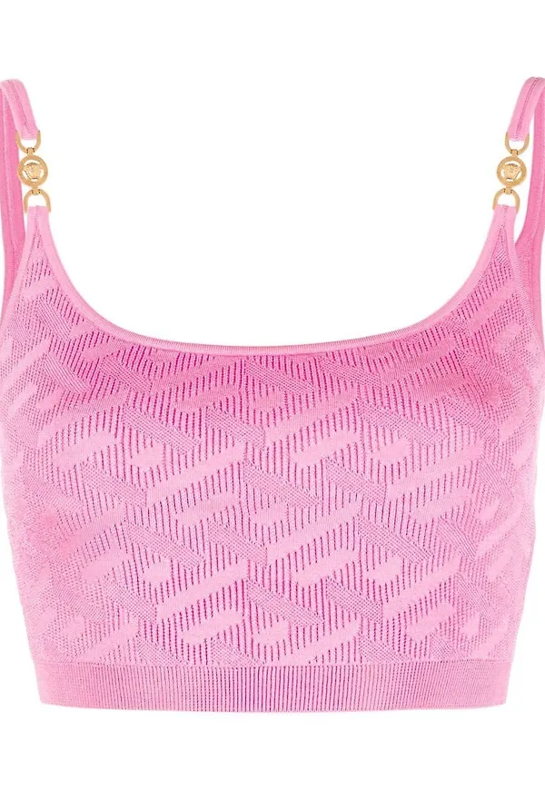 Versace Medusa stickad topp - Rosa