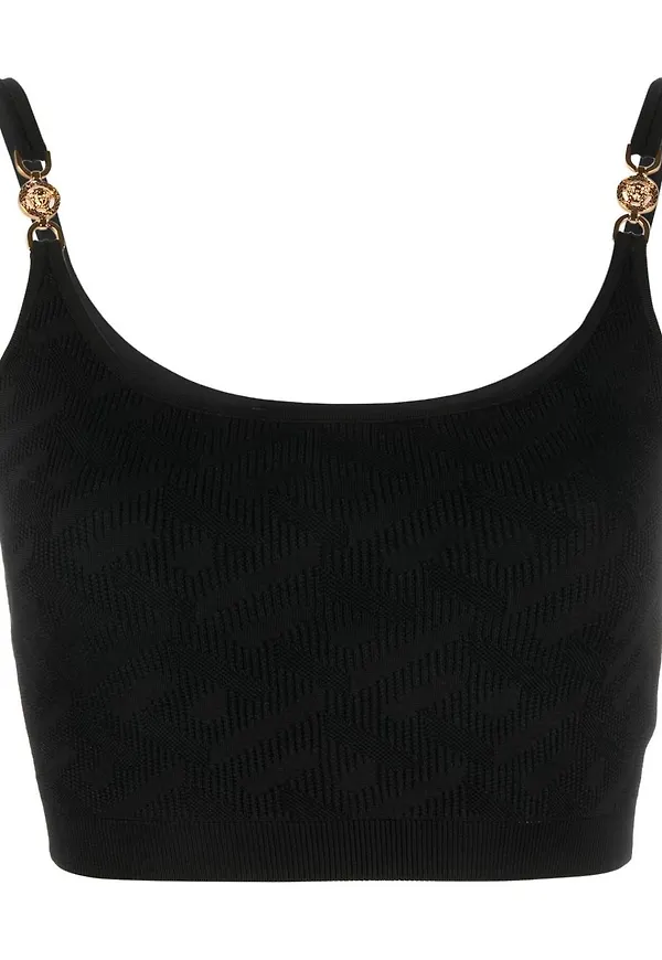 Versace Medusa stickad topp - Svart