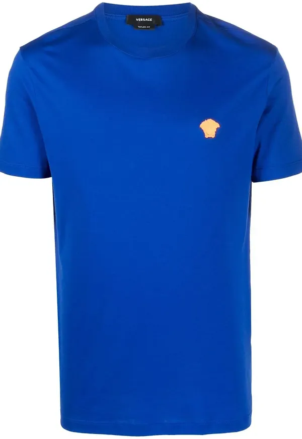 Versace Medusa t-shirt med brodyr - Blå