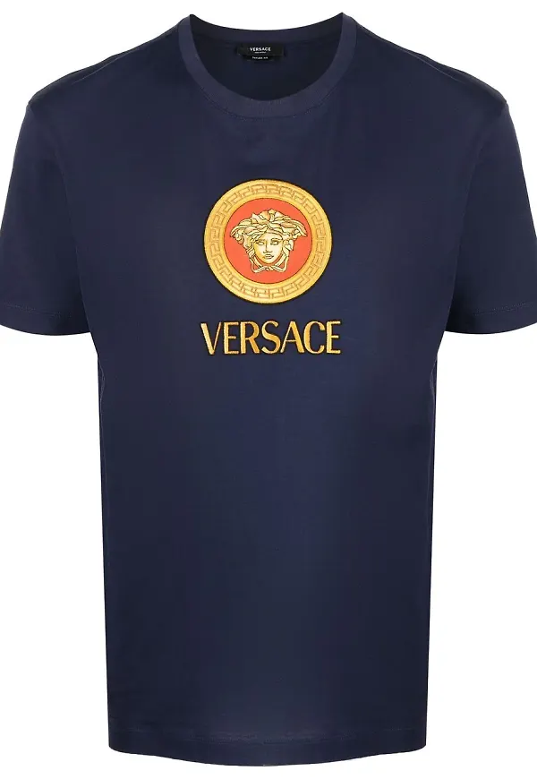 Versace Medusa t-shirt med brodyr - Brun