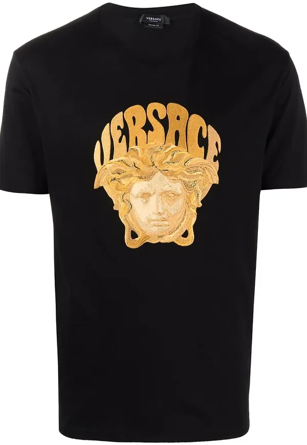 Versace Medusa t-shirt med brodyr - Svart