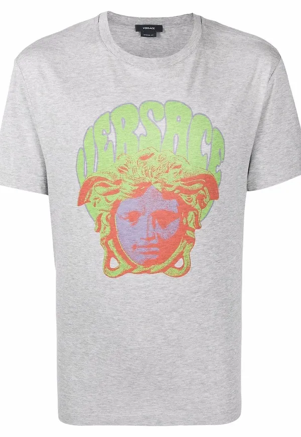 Versace Medusa t-shirt med musiktryck - Grå
