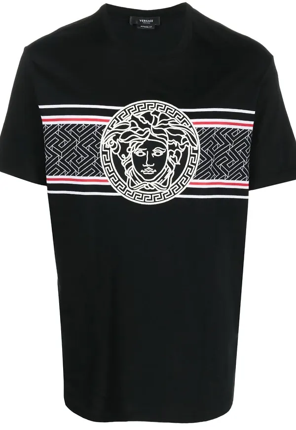 Versace Medusa t-shirt med tryck - Svart