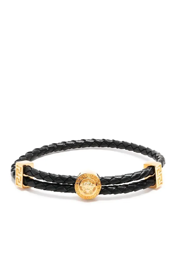 Versace Medusa vävt armband - Svart