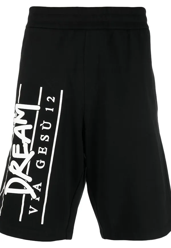 Versace mjukisshorts med logotyp - Svart