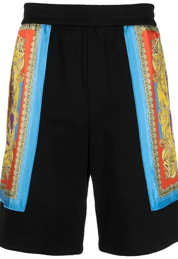 Versace mönstrade mjukisshorts - Svart