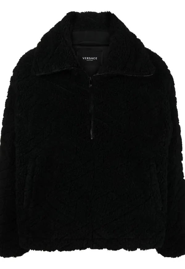 Versace pullover-jacka med struktur - Svart