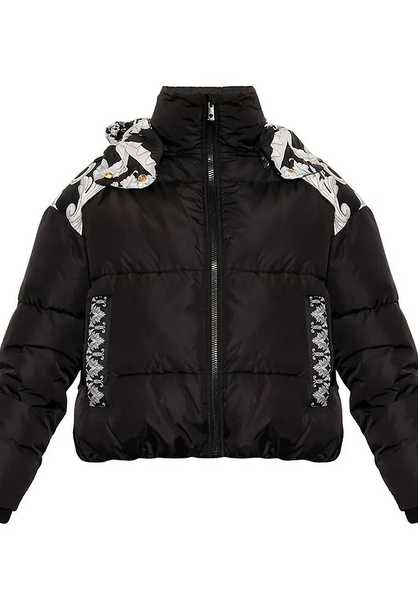 Versace Quilted down jacket Svart, Dam