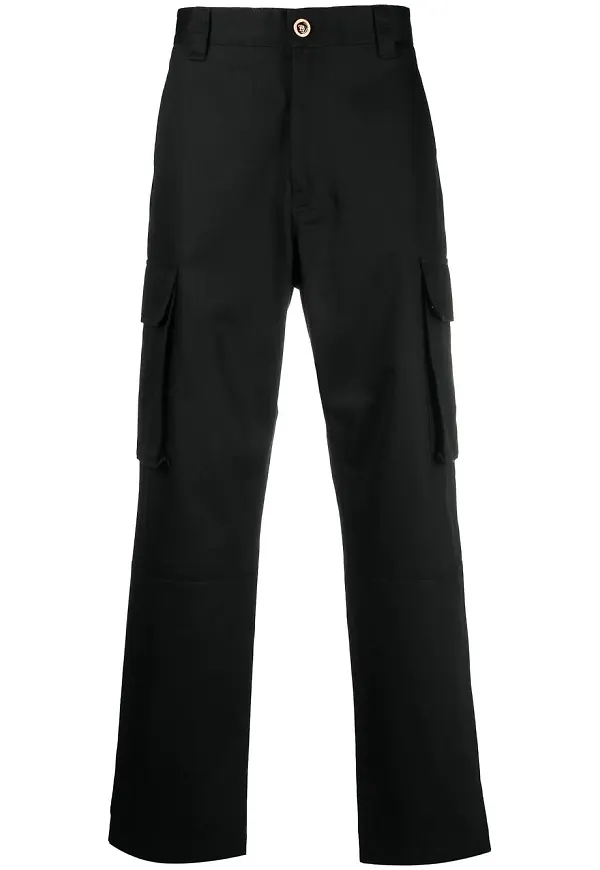 Versace raka cargobyxor - Svart