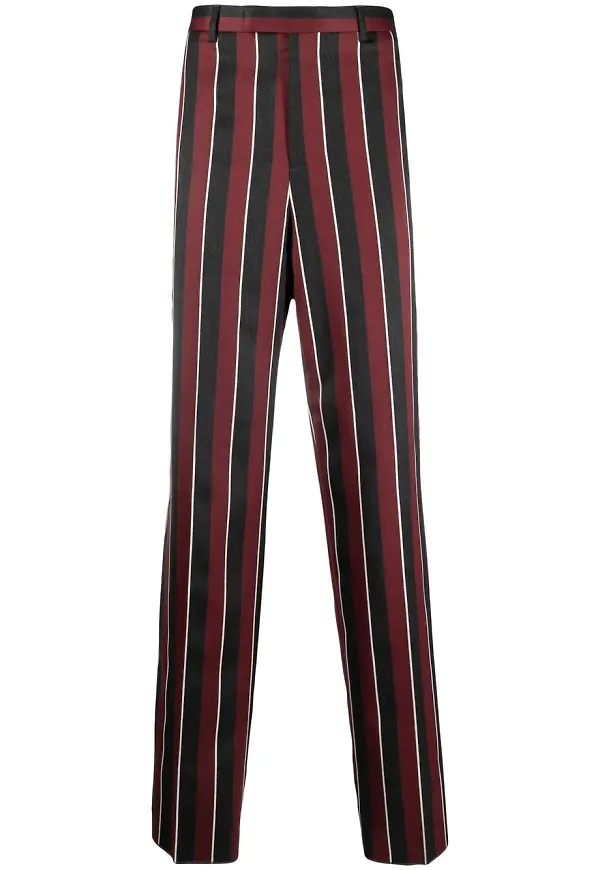 Versace randiga finbyxor - Röd