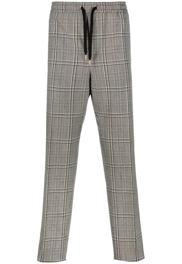 Versace rutiga byxor - Svart
