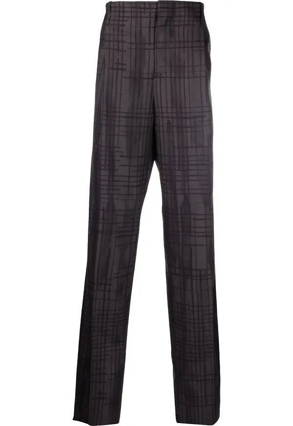 Versace rutiga byxor - Svart