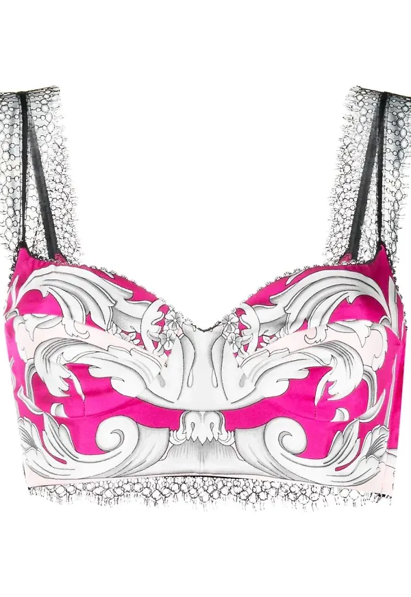 Versace Silver Baroque korsett - Rosa