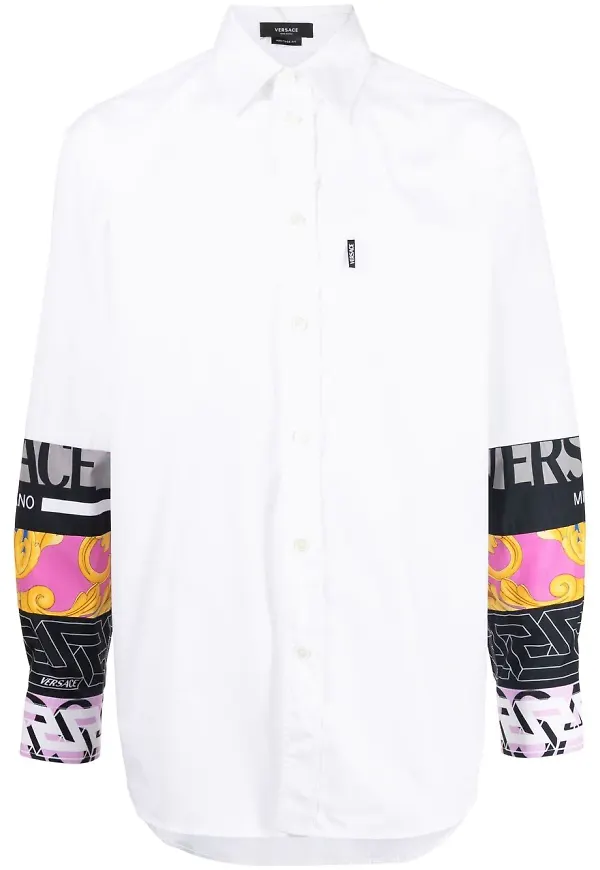 Versace skjorta med lappdesign - Vit