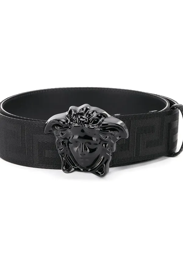 Versace skärp med Medusa-spänne - Svart