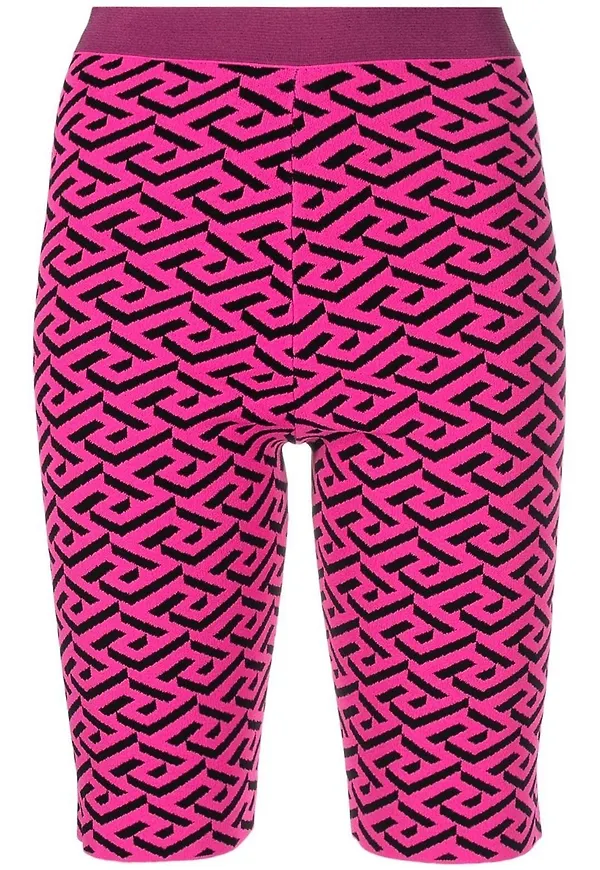 Versace stickade shorts med broderad logotyp - Svart