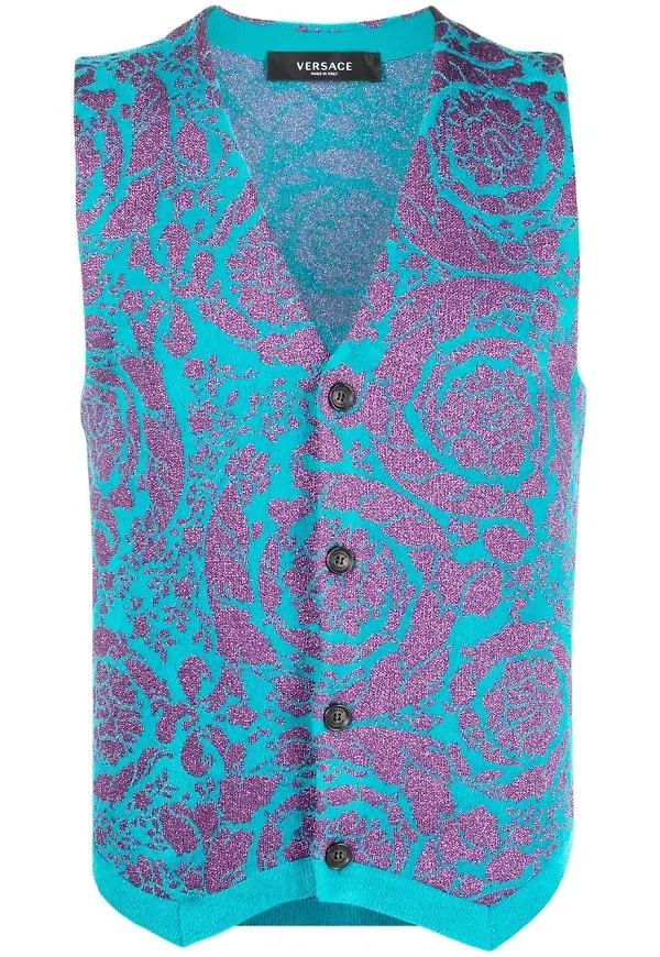 Versace stickat linne - Blå
