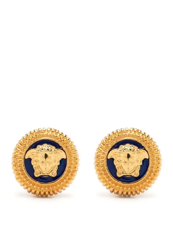 Versace stiftörhängen med Medusa-huvud - Guldfärgad