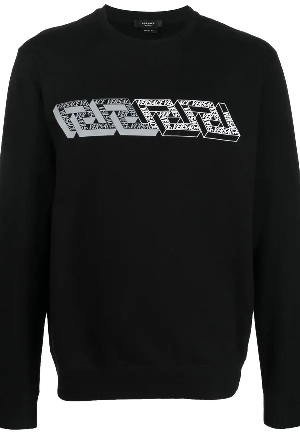 Versace sweatshirt med greca-tryck - Svart