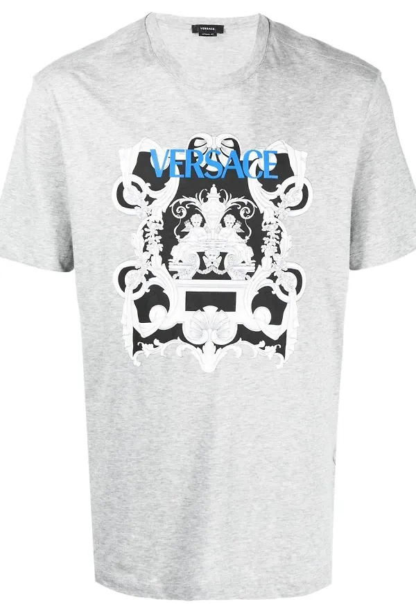 Versace t-shirt med grafiskt tryck - Grå