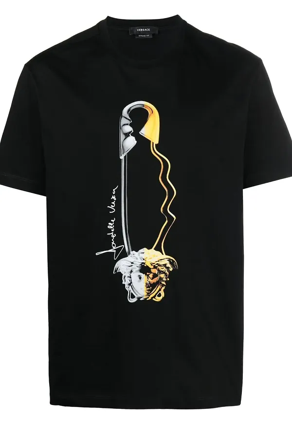Versace t-shirt med grafiskt tryck - Svart