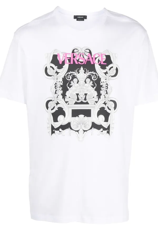 Versace t-shirt med grafiskt tryck - Vit