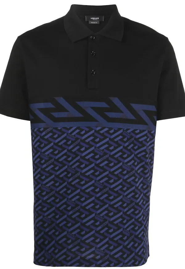 Versace t-shirt med greca-tryck - Svart