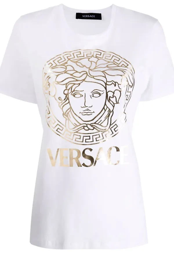 Versace t-shirt med logotyp - Vit