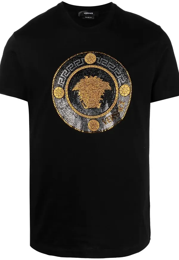 Versace t-shirt med rundad hals - Svart