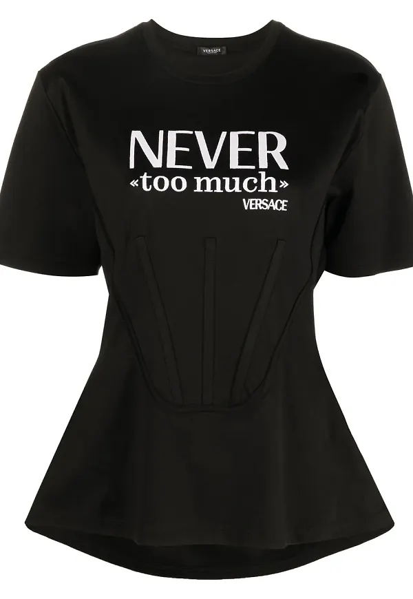Versace t-shirt med slogan - Svart