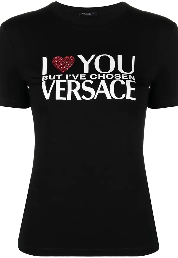 Versace t-shirt med slogan - Svart