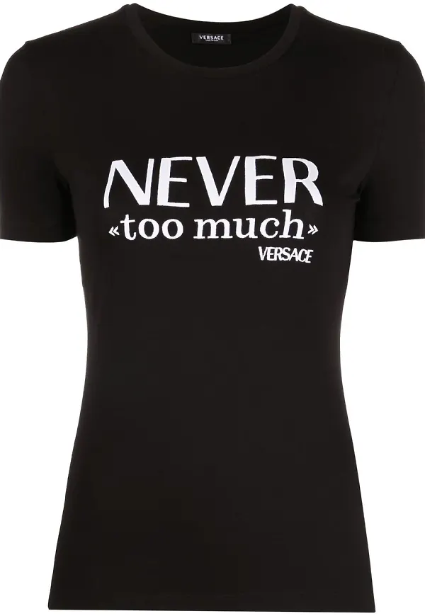 Versace t-shirt med slogan - Svart