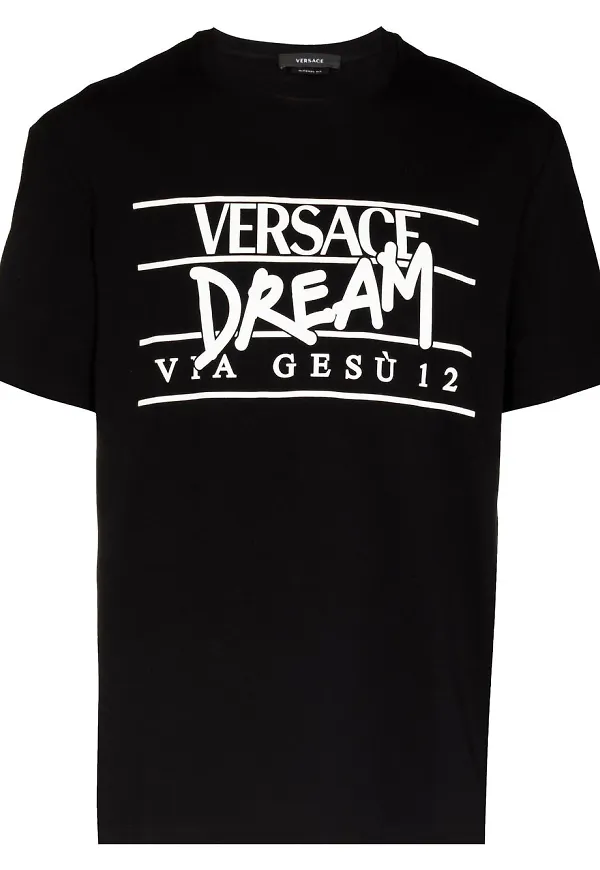 Versace t-shirt med slogan - Svart