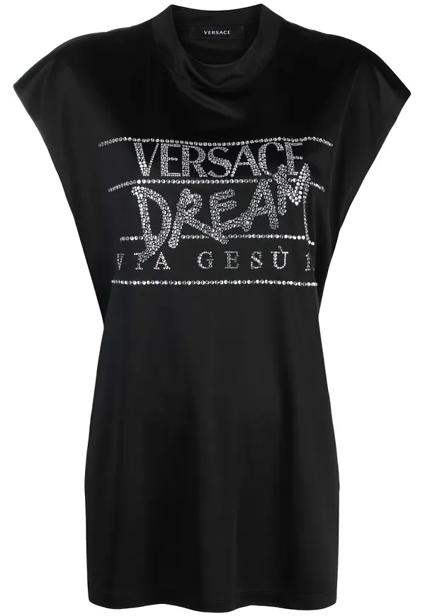 Versace t-shirt med slogan - Svart