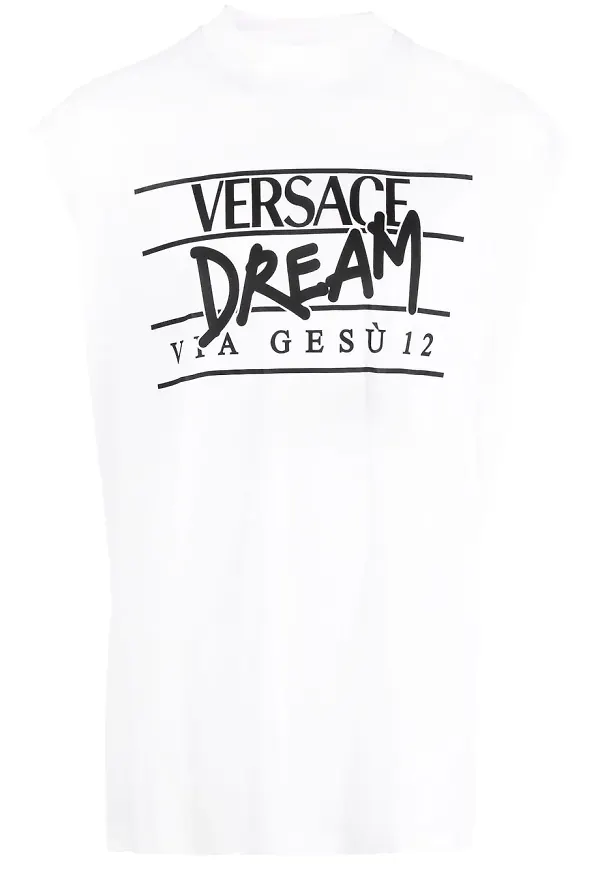 Versace t-shirt med slogan - Vit